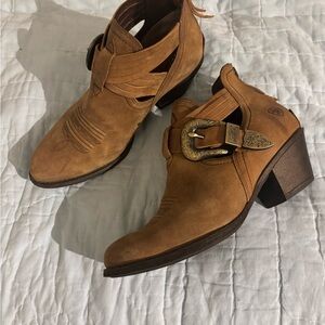 Ariat Brown Ankle Booties with Buckle